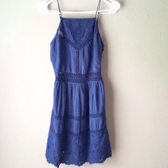 Abercrombie & Fitch Dresses & Skirts - Abercrombie & Fitch blue eyelet  summer dress